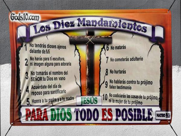 Los Diez Mandamientos Para Dios Todo Es Posible - Banner