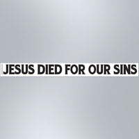 Jesus Died For Our Sins - Small Strip Magnet