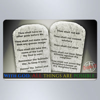 10 Commandments Stone Tablets With God - Small Magnet