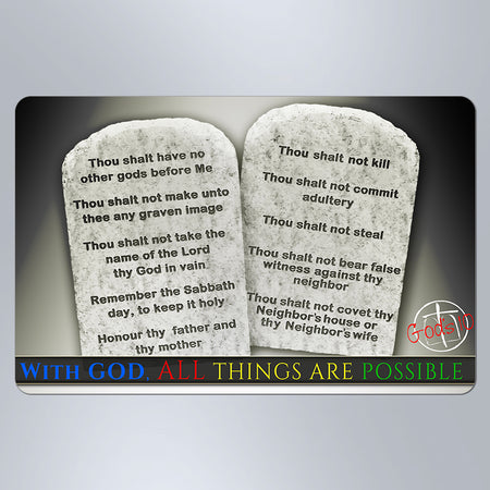 10 Commandments Stone Tablets With God - Small Magnet