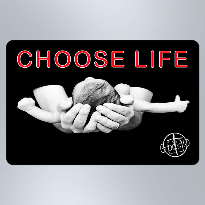 Choose Life Holding Baby - Small Magnet