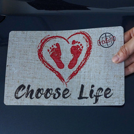 Choose Life Baby Feet - Small Magnet