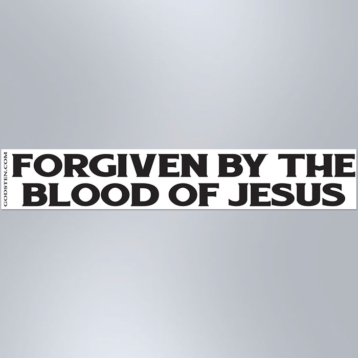 Forgiven By The Blood Of Jesus - Large Strip Magnet