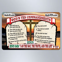 10 Commandments I Am The Way, The Truth, The Life - Large Magnet
