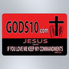 God's 10 If You Love Me Keep My Commandments - Small Magnet