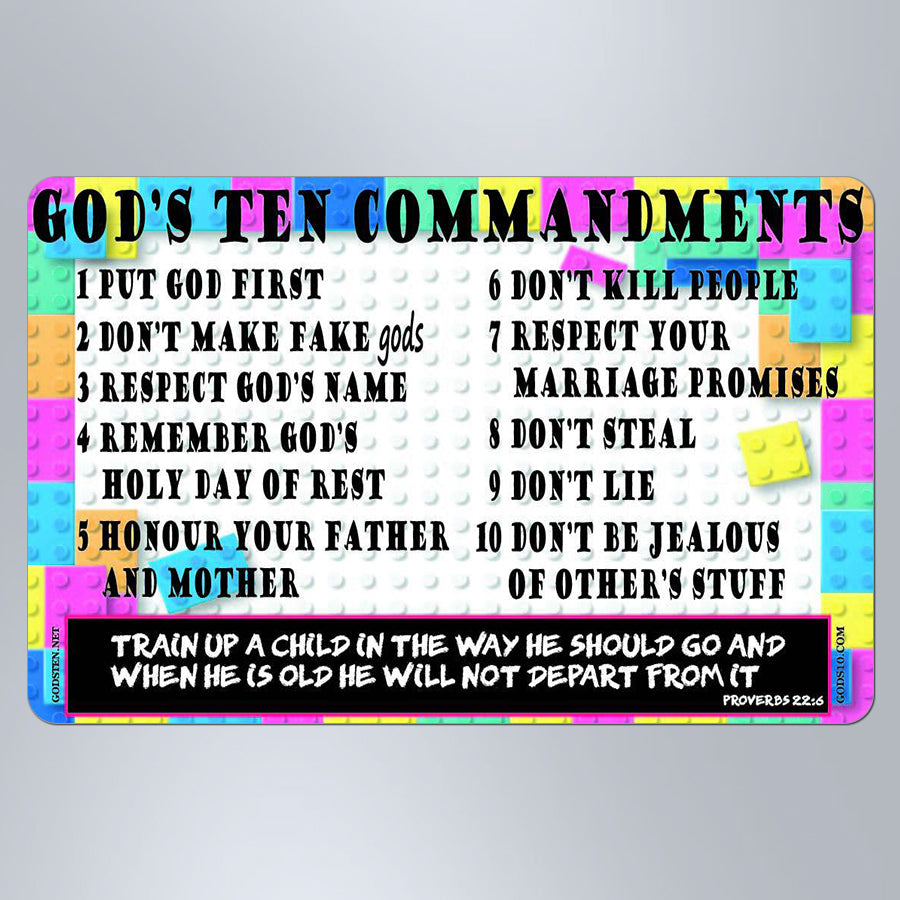 10 Commandments for Kids - Small Magnet
