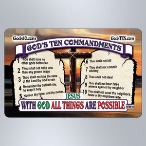 10 Commandments Original With God - Small Magnet
