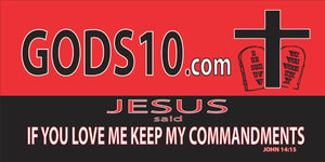 GODS10 - Red If You Love Me - Large Magnet