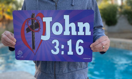 John 3:16 & Jesus Sun Purple BUNDLE (LIMIT 5 PER PERSON)
