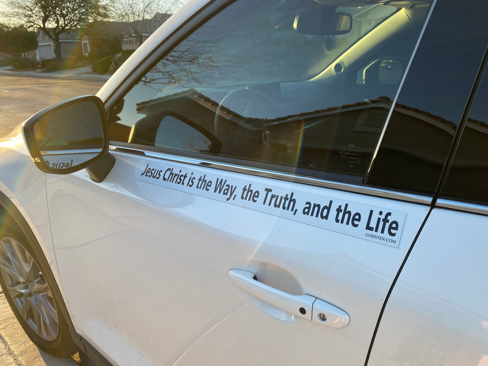 Jesus Christ Is The Way, The Truth, And The Life - Small Strip Magnet