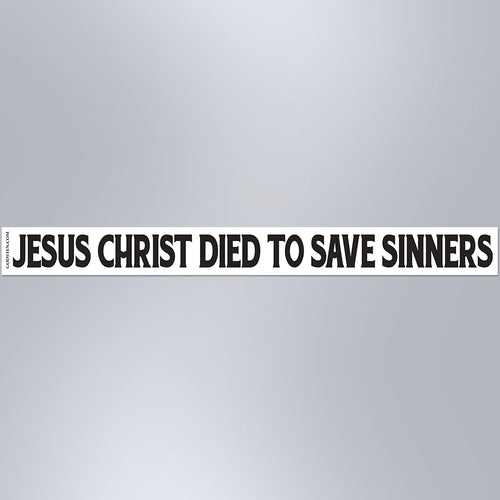 Jesus Christ Died To Save Sinners - Small Strip Magnet