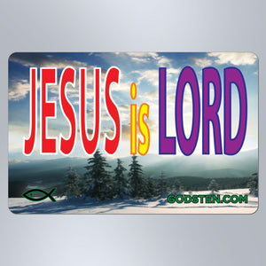 Jesus Is Lord With Clouds - Small Magnet