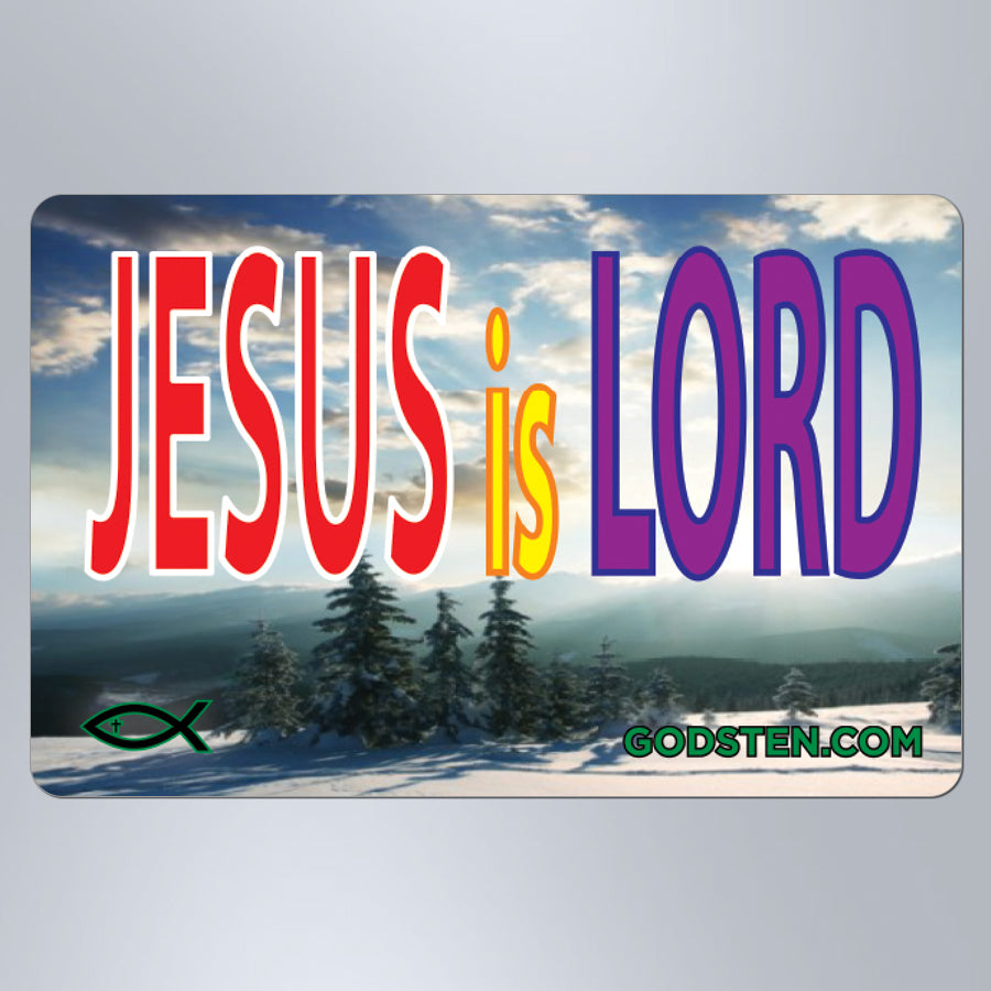 Jesus is Lord With Clouds - Large Magnet