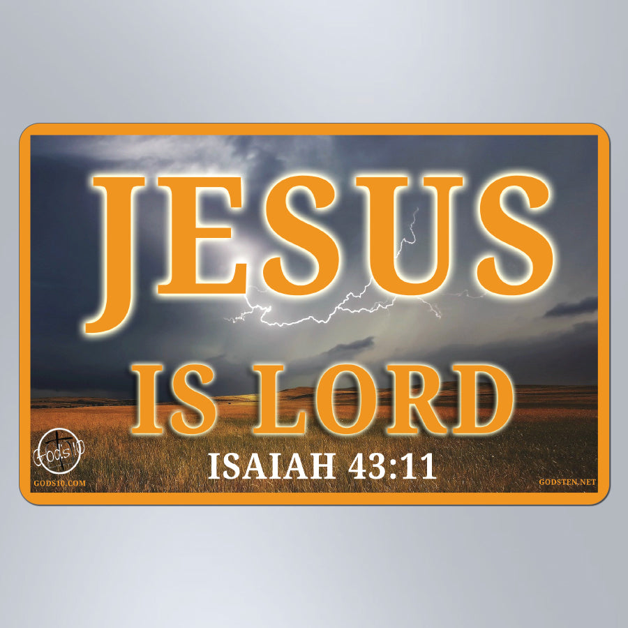 Jesus Is Lord Lightning - Small Magnet