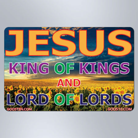 Jesus King of Kings Sunflowers - Large Magnet