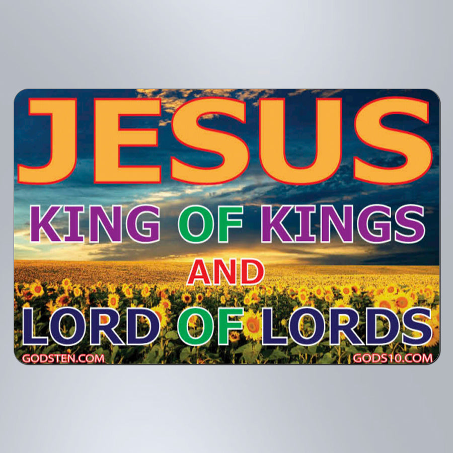 Jesus King of Kings Sunflowers - Small Magnet