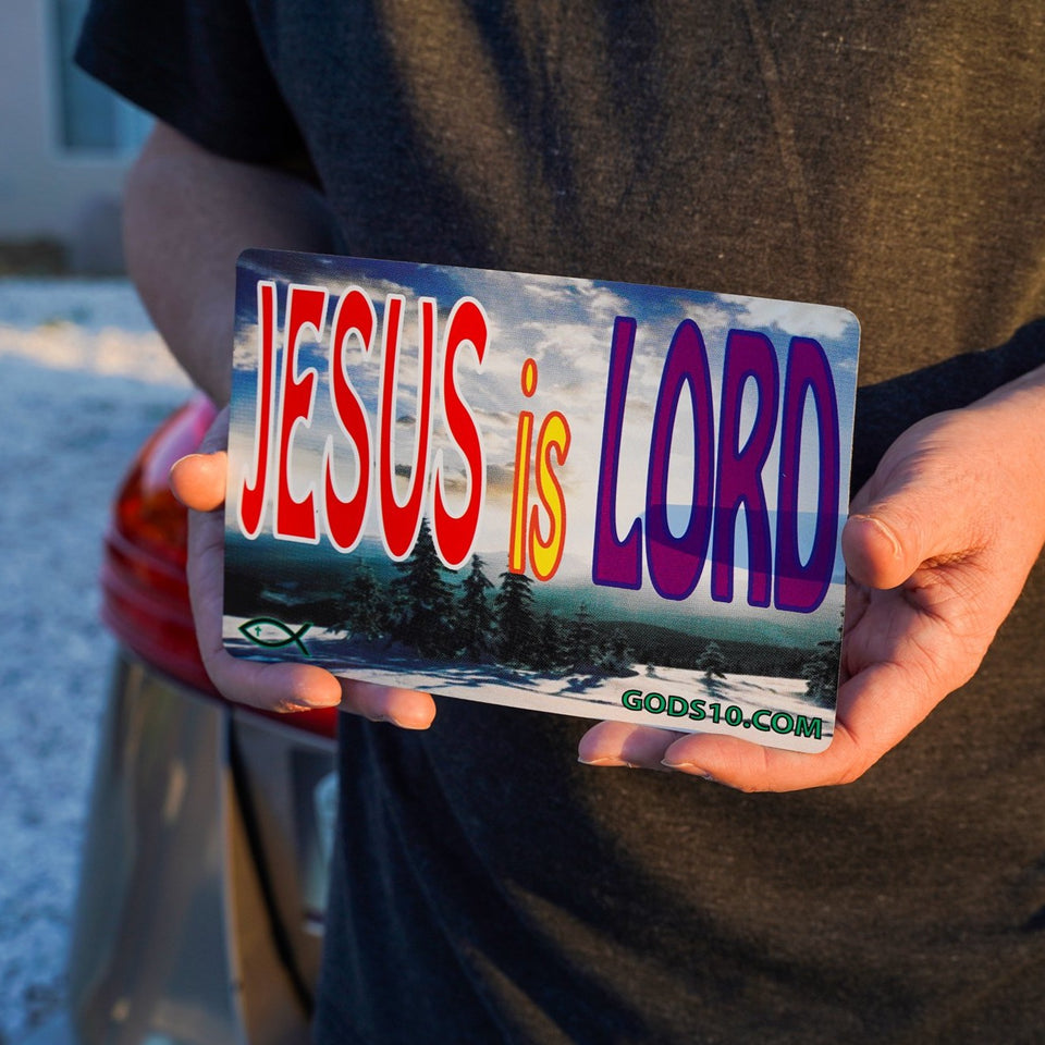 Jesus Is Lord With Clouds - Small Magnet