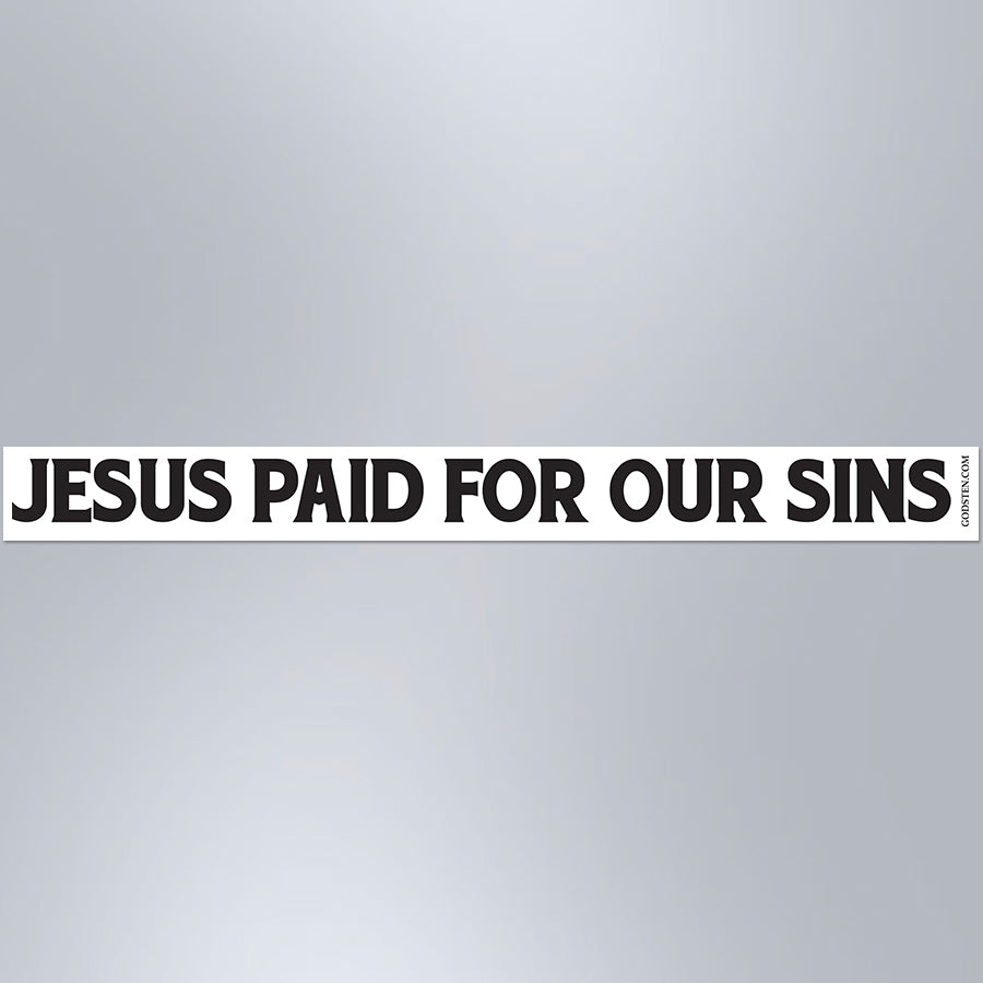Jesus Paid For Our Sins - Small Strip Magnet