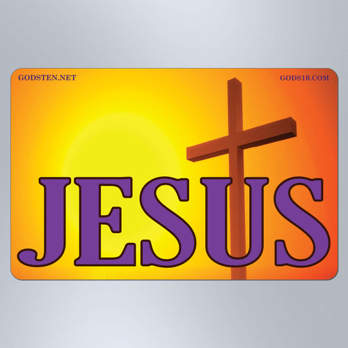 Jesus Purple with Cross - Small Magnet