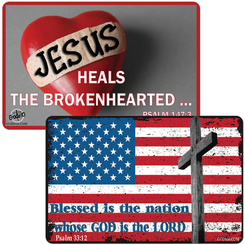 Jesus Heals & RWB Flag BUNDLE (LIMIT 5 PER PERSON)