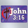 John 3:16 Purple - Small Magnet