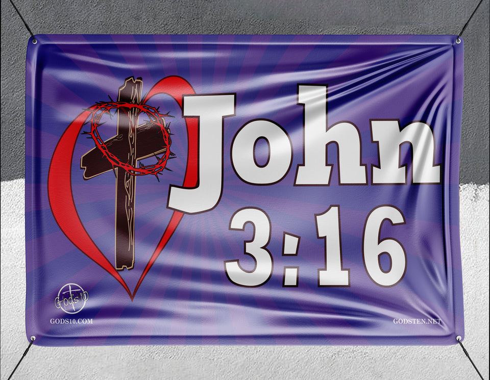 John 3:16 Purple - Banner