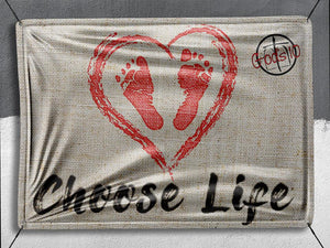 Choose Life Baby Feet - Banner