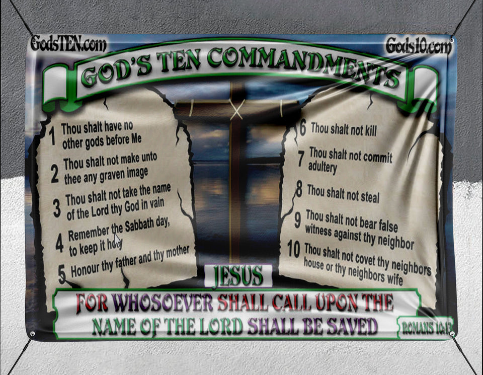 10 Commandments Original For Whosoever Shall Call Upon - Banner