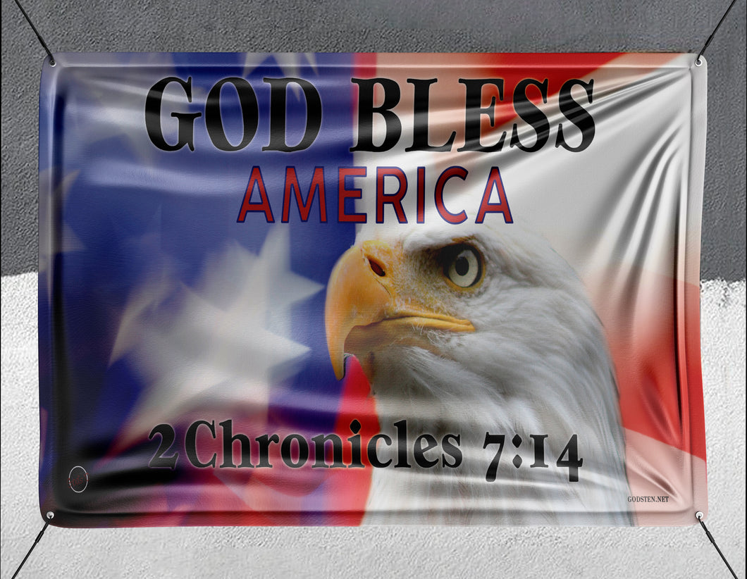 God Bless America Eagle - Banner