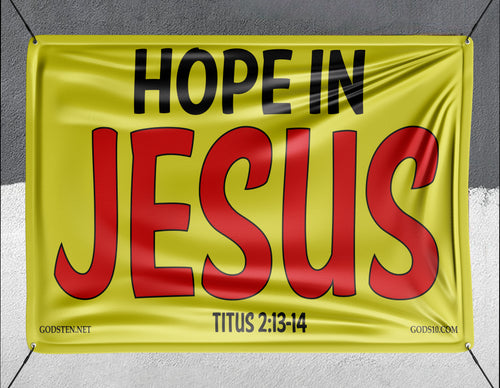 Hope In Jesus Yellow - Banner