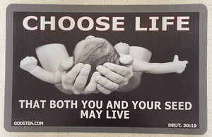 Choose Life With Verse - Large Magnet