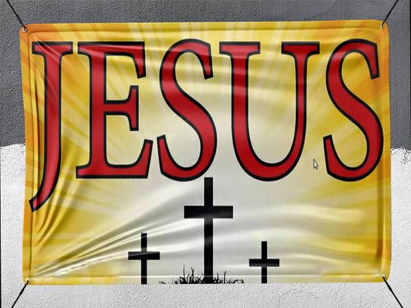 Jesus Sunburst - Banner